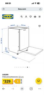Inbouw Vaatwasser -  whirlpool met defecte scharnier, Witgoed en Apparatuur, Vaatwasmachines, Ophalen, Gebruikt, Eco programma