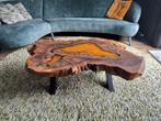 Epoxy boomstam salontafel, Ophalen, Boomstam met epoxy, 100 tot 150 cm, 50 tot 100 cm