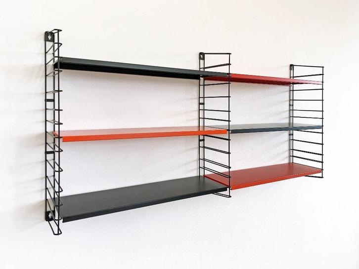 Vintage Tomado Pilastro wandrek string pocket rek retro, Huis en Inrichting, Woonaccessoires | Wandplanken en Boekenplanken, Gebruikt