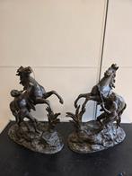 Bronzensculptuur set zamak van Guillaume Coustou"Le cheval d, Ophalen