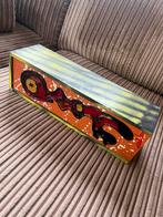 Wijnkistje uniek beschilderd door Erik Loman., Huis en Inrichting, Ophalen of Verzenden, Zo goed als nieuw, Minder dan 50 cm, Minder dan 5 flessen