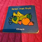 Leer tellen, kleuren en fruit kartonnen boekje, Ophalen of Verzenden