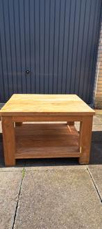 Teakhouten salon/hoektafeltjes., Huis en Inrichting, Tafels | Salontafels, Ophalen, Gebruikt, 50 tot 100 cm, Vierkant