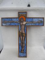 GROOT Opaline crucifix gesign. Toon Merkelbach, Antiek en Kunst, Antiek | Religie, Ophalen of Verzenden