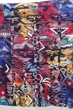 kleurrijk latijns Amerikaans batik kunstwerk gesigneerd, Ophalen of Verzenden