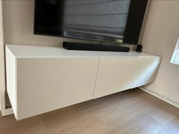 TV Meubel hangend beige/wit 180x42x38 