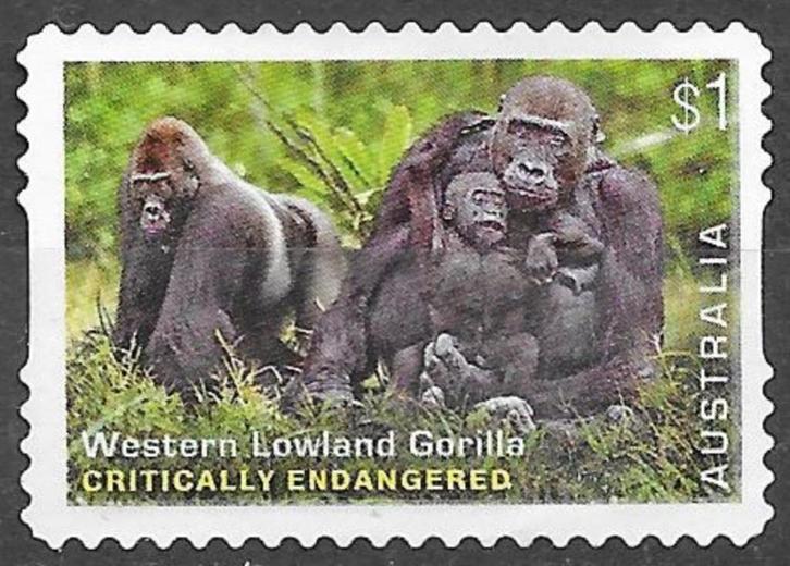 Australie: Mi. 4561 uit 2016 gorilla, Postzegels en Munten, Postzegels | Oceanië, Gestempeld, Ophalen of Verzenden
