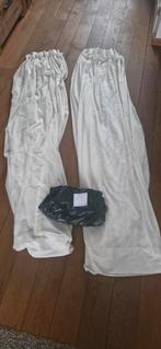 Gordijnen (Glasgordijnen/ wit, Overgordijnen,  Blauw/ grijs), Ophalen of Verzenden, Grijs, 50 tot 100 cm, Minder dan 100 cm