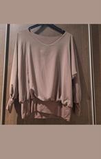 Blouse met brede elastische boord onder, Ophalen of Verzenden, Zo goed als nieuw, Maat 46/48 (XL) of groter, Beige