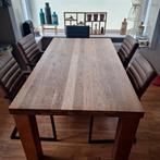 Massieve eiken eetkamertafel, Huis en Inrichting, Complete eetkamers, Ophalen, 4 tot 6 stoelen