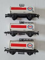 5 Fleischmann H0 Esso wagons, Gebruikt, Gelijkstroom, Fleischmann, Wagon