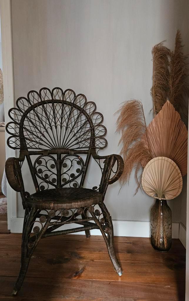Vinted stoel jaren 60/70, Huis en Inrichting, Stoelen, Gebruikt, Eén, Riet of Rotan, Ophalen