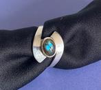 Zilveren ring met Labradoriet steen, Ophalen of Verzenden, Gebruikt, Zilver, Overige merken