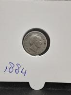 10 cent 1884 Koning Willem III, Koning Willem III, Zilver, Ophalen of Verzenden, 10 cent