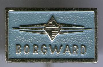 BORGWARD grijs op zilverkleurig auto speldje ( A_123 ) beschikbaar voor biedingen