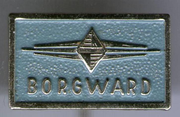 BORGWARD grijs op zilverkleurig auto speldje ( A_123 ), Verzamelen, Speldjes, Pins en Buttons, Zo goed als nieuw, Speldje of Pin