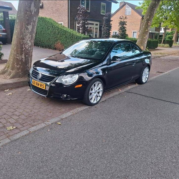 Volkswagen Eos Cabriolet 2.0 16V FSI 110KW 2007 Zwart, Auto's, Volkswagen, Particulier, Eos, Benzine, D, Cabriolet, Handgeschakeld