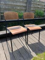 (Oude) school stoelen, Ophalen, Zo goed als nieuw, Bruin