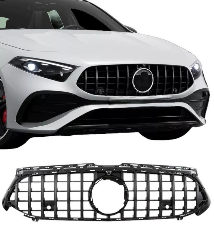 Grill Mercedes-Benz A-Class W177 Facelift 2023+ Zwart Glans, Auto-onderdelen, Carrosserie en Plaatwerk, Bumper, Mercedes-Benz