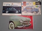3x Renault autofolder 4CV Dauphine en Fregate, Ophalen of Verzenden, Gelezen, Renault