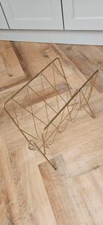 Gouden tijdschriftenrekje, Huis en Inrichting, Woonaccessoires | Krantenbakken en Lectuurbakken, Ophalen, Gebruikt