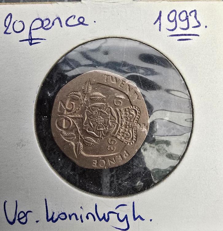 Verenigd Koninkrijk 20 pence 1993, Postzegels en Munten, Munten | Europa | Niet-Euromunten, Overige landen, Ophalen