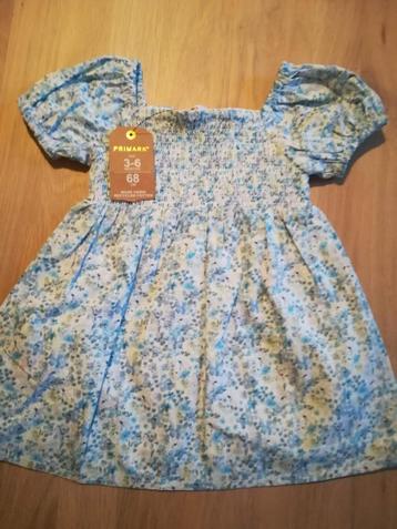 Jurkje met lichtblauwe bloemen, maat 68 – nieuw! beschikbaar voor biedingen