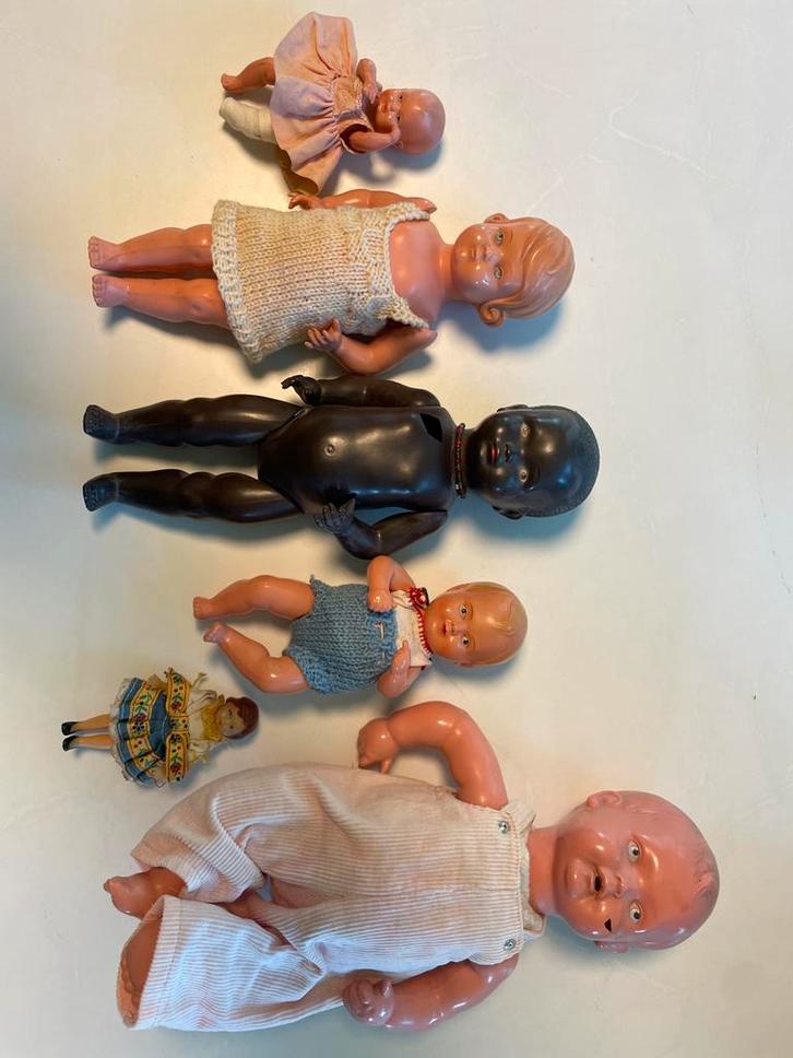 Bieden! Vintage Schildpad Poppen (Celluloid, Duitsland?), Antiek en Kunst, Antiek | Speelgoed, Ophalen of Verzenden