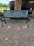 Tuinbank met gietijzeren zijkanten., Tuin en Terras, Tuinbanken, Ophalen, Zo goed als nieuw, Hout