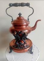 Antieke Koperen Theepot met Onderstel, Antiek en Kunst, Ophalen of Verzenden