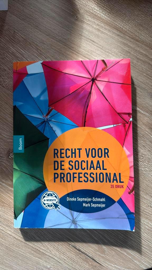 Recht voor de sociaal professional, Boeken, Schoolboeken, Zo goed als nieuw, Nederlands, Overige niveaus, Ophalen of Verzenden