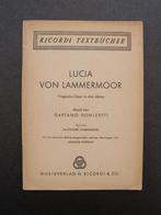 Opera tekstboekje: Lucia von Lammermoor - Donizetti, Ophalen of Verzenden, Gelezen, Artiest
