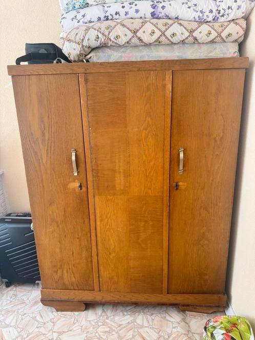 Massief houten kledingkast en opbergkast, Huis en Inrichting, Kasten | Kledingkasten, Gebruikt, 150 tot 200 cm, 100 tot 150 cm