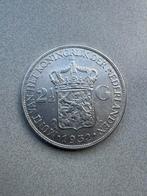 2½ Gulden 1932 Wilhelmina Grof Haar, Postzegels en Munten, Munten | Nederland, Zilver, Ophalen of Verzenden, Koningin Wilhelmina