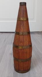 vintage houten fles, Ophalen of Verzenden