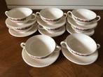 Wedgwood briar rose soepkom/soepkop met schotel 12x, Ophalen of Verzenden, Zo goed als nieuw, Kom(men), Wedgwood