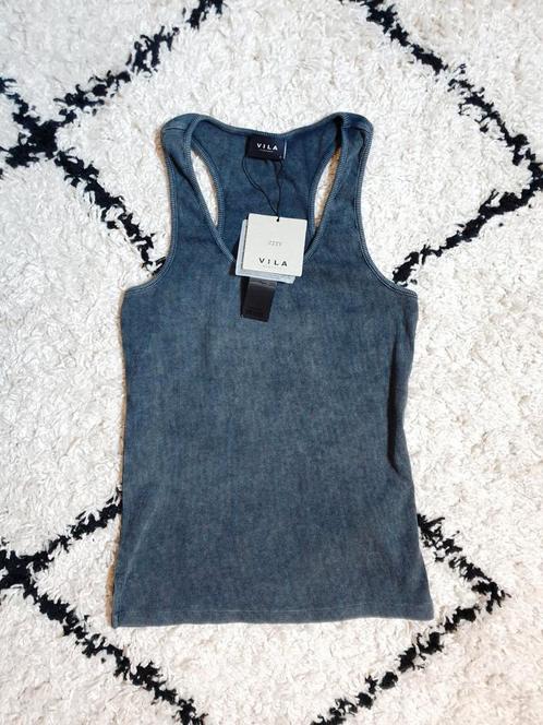 Nieuw Vila mooie ribbed stretch singlet maat S, Kleding | Dames, Tops, Nieuw, Maat 36 (S), Grijs, Zonder mouw, Ophalen of Verzenden