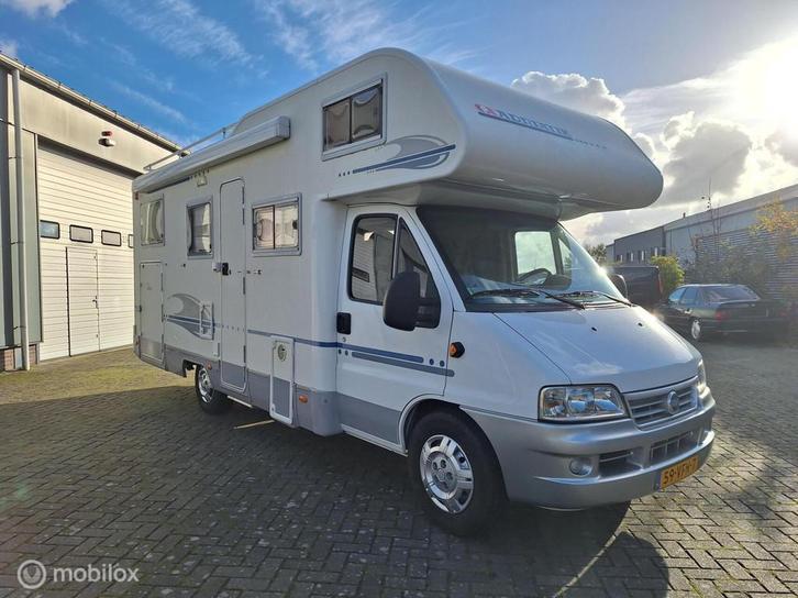 Fiat adriatik 660 coral / camper / 6pers / vol opties+garage, Caravans en Kamperen, Campers, Bedrijf, tot en met 6, Fiat, Diesel