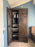Tienerkamer  steigerhout: bureau, bed en kledingkast, Ophalen, Nieuw, Eenpersoons