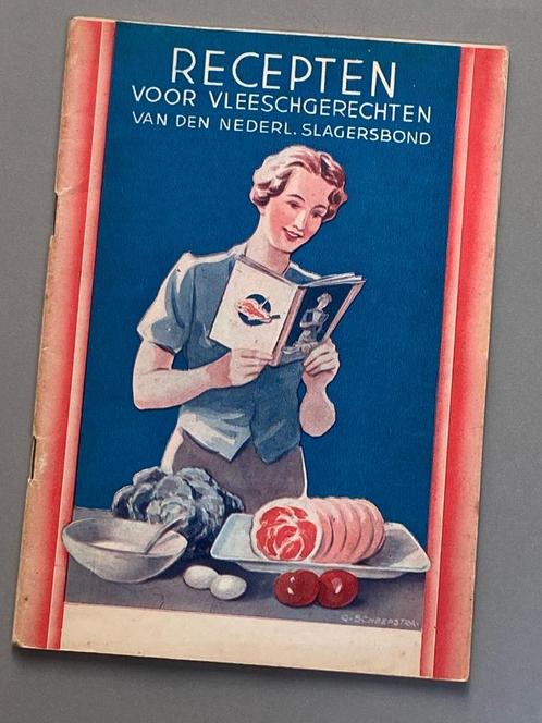 Receptenboek voor vleeschgerechten van den Nederlandsche sla, Boeken, Kookboeken, Zo goed als nieuw, Nederland en België, Ophalen of Verzenden