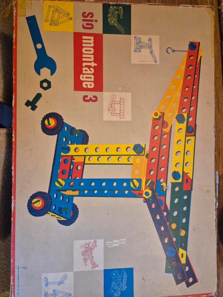 Vintage SIO Montage 3 Constructiespeelgoed, Kinderen en Baby's, Speelgoed | Bouwstenen, Gebruikt, Overige merken, Ophalen of Verzenden