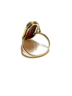 14k gouden ring met een carneool, Sieraden, Tassen en Uiterlijk, Ringen, 18 tot 19, -, -, Ophalen of Verzenden