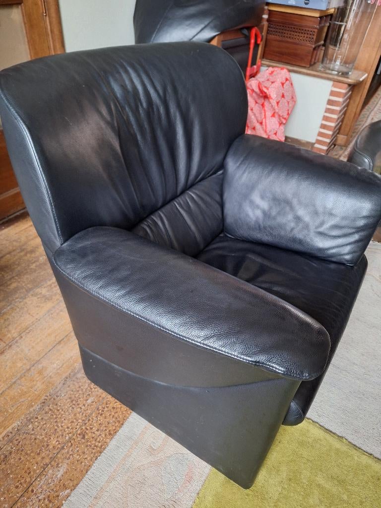 Jori lederzetel fauteuil, Gebruikt, Ophalen of Verzenden, Modern, 50 tot 75 cm