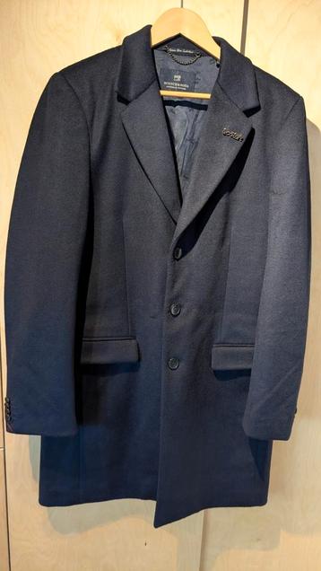 Nieuwe Scotch & Soda half lange blauwe katoenen regenjas  beschikbaar voor biedingen