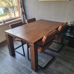 Eikenhouten massieve eettafel met garantie, 50 tot 100 cm, 150 tot 200 cm, Rechthoekig, Eikenhout