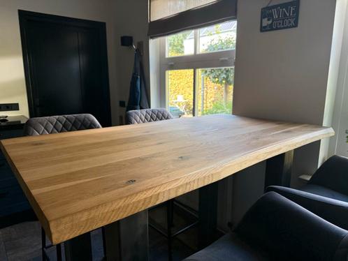 Eiken Tafelblad 143x85cm - Rustiek, Huis en Inrichting, Tafels | Eettafels, Zo goed als nieuw, 100 tot 150 cm, Vier personen, Rechthoekig