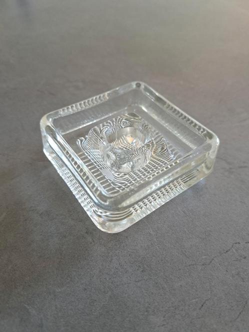 Vintage glazen kandelaar, Scandinavisch design, Antiek en Kunst, Antiek | Glas en Kristal, Ophalen of Verzenden