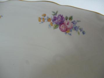 Brocante schaal met bloementjes  beschikbaar voor biedingen