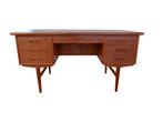 Deens teak bureau, jaren 60, Huis en Inrichting, Bureaus, Ophalen, Gebruikt, Bureau
