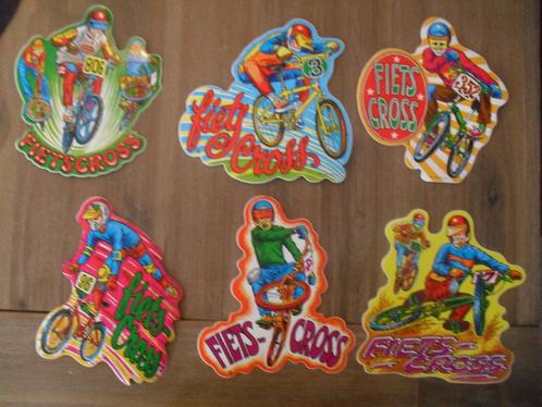 Fietscross fiets retro cross stickers set BMX crossen race, Verzamelen, Stickers, Zo goed als nieuw, Ophalen of Verzenden